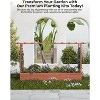 Raised Garden Bed with Trellis, Hanging Roof, and 4 Drainage Holes, Freestanding Elevated Garden Bed for Climbing Plants, Vines, Flowers - 3 of 4
