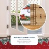 TackView Red Snowman Deer Tree Christmas Area Rug, Winter Home Decor Low-Profile Washable Rug - 3 of 4