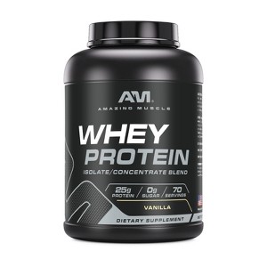 Amazing Muscle Whey Protein Isolate & Concentrate Vanilla Flavor  5 Lbs - 1 of 1