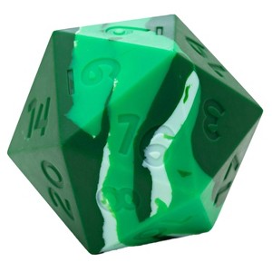 Gate Keeper Games Counter Attack Random Encounter 58mm D20-Green Swirl RPG Dice - 1 of 4