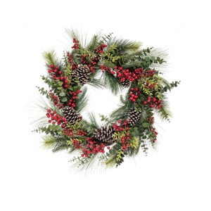 C&F Home Opulent Berry Pinecone Wreath - 1 of 1