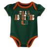 NCAA Miami Hurricanes Infant Girls' 3pk Bodysuit - 4 of 4