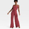 Women's Cozy Ribbed Wide Leg Pants - Auden™ - 3 of 4