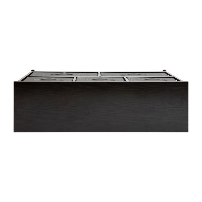 Gray and Black 5-Drawer Cast Iron Frame Storage Dresser