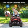 Jojoka 12V Ride On ATV 4 Wheeler Toy Car w/ 2 Spacious Seat, 2 Speeds,LED Lights,Spring Suspension,Bluetooth,Ideal Gift for 3+ - 2 of 4