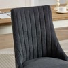 Kitchen Dinner Chair Comfy Fabric Upholstered Accent Chair for Dining Room with Curved Solid Wood Legs,Set of 2 - 4 of 4