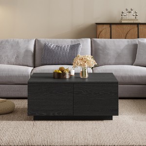 Bella Depot 33.25" Square Coffee Table with 4 Drawers - 1 of 4