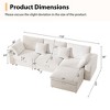 Convertible Modular Sectional Sofa with Storage, L Shaped Corner Couch with Ottoman for Living Room - 2 of 4