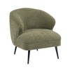 Boucle Upholstery Luxury Accent Chair with High-Density Foam, Attached Cushions - 3 of 4