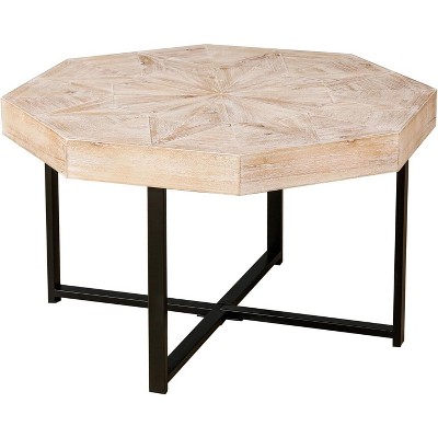oak natural wood+antique white