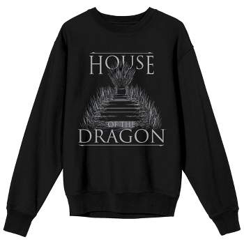 House Of The Dragon Logo Men's Black Long Sleeve Sweatshirt