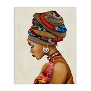 Stupell Industries Woman Wearing Traditional African Fashion Headwrap Canvas Wall Art - 1 of 4