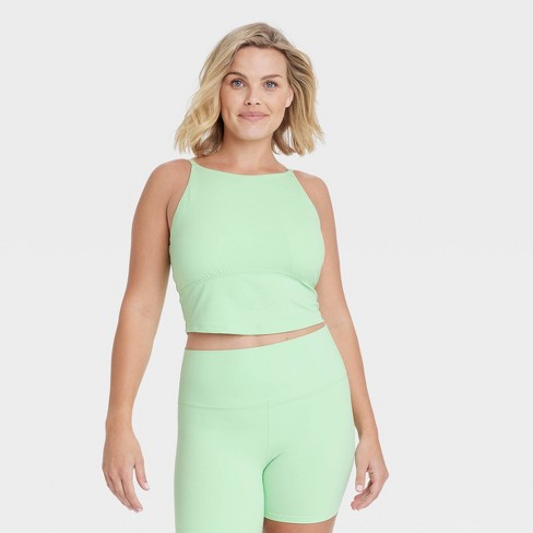 Women's Everyday Soft Crop Tank Top - All In Motion™ Light Green XXL