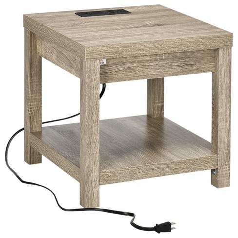 Slim side table on sale with charging station