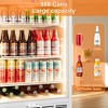 Hooure 24-Inch Beverage Refrigerator - 190 Can Under Counter/Freestanding Cooler with Reversible Door - 3 of 4