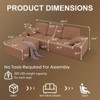 EMPIRE DIGLABS L-Shaped Cloud Sectional Sofa with Deep Seat,No Assembly Required,Modular Couches Sleeper for Living Room,Bedroom,Apartment,BROWN - 2 of 4