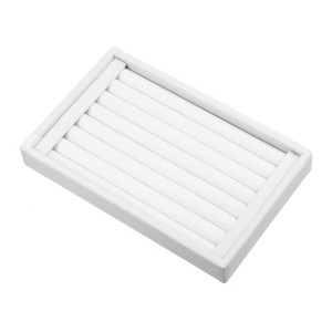 Unique Bargains Velvet 7 Slots Jewelry Trays Stackable Tray Box Showcase for Rings Earrings Studs 1 Pc - 1 of 4