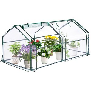 Mini Greenhouse for Outdoor,Portable Greenhouse  Outdoor Garden w/ Roll-up Zipper Door,Waterproof & UV Protected Green House for Garden Patio Backyard - 1 of 4