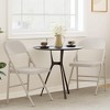2-Pack Folding Chairs, Heavy-Duty Metal Frame Supports 350 lbs, All-Steel Foldable Chairs for Dining, Office & Outdoor Events, Beige - 4 of 4