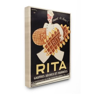 Stupell Industries French Waffle Man Vintage Dessert Advertisement Gallery Wrapped Canvas Wall Art, 30 x 40 - 1 of 4