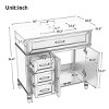 36" Bathroom Vanity With Sink, Bathroom Cabinet With 4 Drawers, Bathroom Cabinets Modern,  Bathroom Cabinets 36 Inch-Cuddlewood - 3 of 4