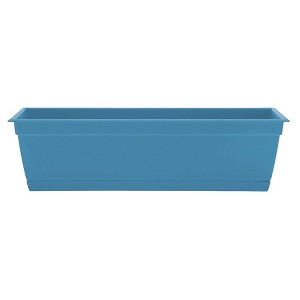 Bloem Dayton Rectangle Resin Window Box Planter with Saucer Tray - 1 of 4