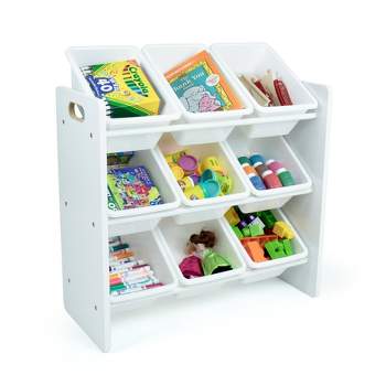 Sturdis Kids Toy Storage Organizer White Bins