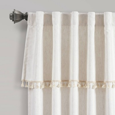 Neutral Linen Polyester Light-Filtering Rod Pocket Curtain Panels, 40" x 95"
