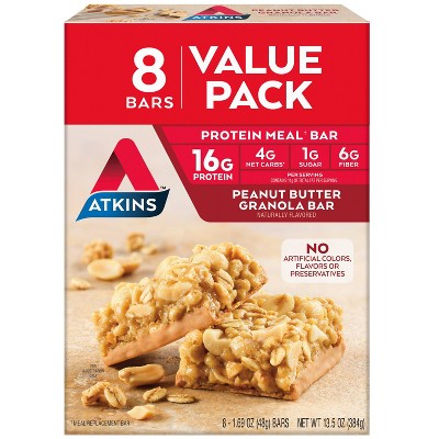 Atkins Peanut Butter Granola Protein Meal Bar - 8ct/13.5oz : Target