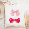 City Creek Prints Heart Cherries Coquette Canvas Tote Bag - 15x16 - Natural - 2 of 2