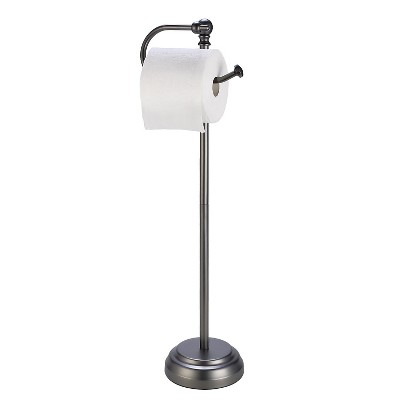 Black Nickel Free Standing Toilet Paper Holder Stand