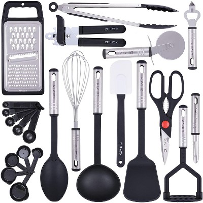Nylon Kitchen Utensils & Stainless Steel Cooking Utensils Set - 23 Piece