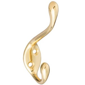 National Hardware 4.59 in. L Brass Gold Zinc Heavy Duty Garment Hook 35 lb. cap. - Case of 1 - 1 of 1