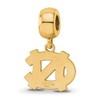 Black Bow Jewelry 14k Yellow Gold Plated Sterling Silver North Carolina Tar Heels NCAA Bead Charm - 4 of 4