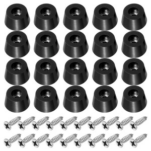 Unique Bargains Non Slip Corrosion Resistant Durable Rubber Material Rubber Feet 20 Pcs - 1 of 4