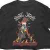 Start Your Engines She-Devil With Motorcycle Women’s Black Crew Neck Short Sleeve Baby Crop Tee - image 2 of 3