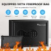 Bonsaii Safe Box with Fireproof Bag, Home Safe with Removable Shelf for Money Documents Jewelry Valuables, 0.6 Cubic Feet, 9.84"D x 13.78"W x 9.84"H - 2 of 4
