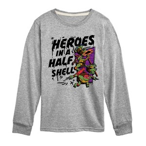 Boys' - Teenage Mutant Ninja Turtles Mutant Mayhem - Heroes In A Half Shell Long Sleeve Graphic T-Shirt - 1 of 3