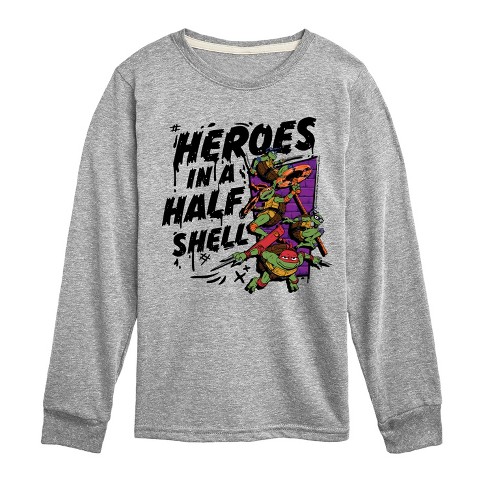 Boys' - Teenage Mutant Ninja Turtles Mutant Mayhem - Heroes In A Half Shell Long Sleeve Graphic T-Shirt - image 1 of 3