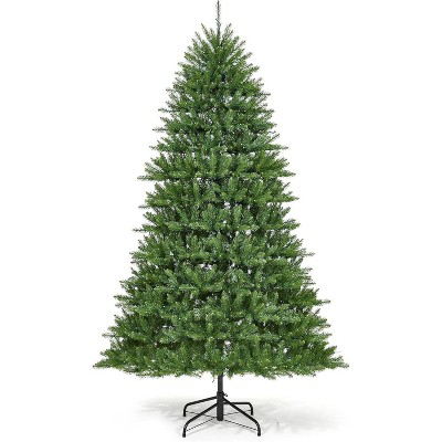 TackView Prelit Artificial Christmas Tree with Lights, Foldable Stand, On/Off Foot Pedal, Holiday Decor for Home, Party, Office