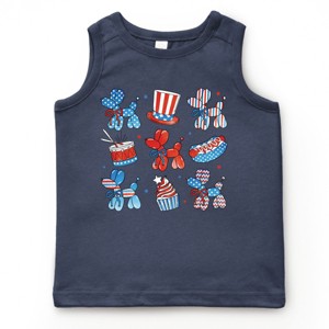 The Juniper Shop Patriotic Balloon Animal Chart Youth Tank Top - 1 of 4