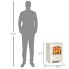 COWLOWN 22in 750W/1500W Beige Freestanding Electric Fireplace Stove - 4 of 4