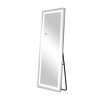 MAYEERTY Full Length Rectangle Corner Aluminum Alloy Mirror with Stand for Living Room Bedroom Silver - 4 of 4