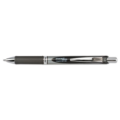 Pentel EnerGel RTX Retractable Liquid Gel Pen 1 mm Black/Gray Barrel Black Ink BL80A