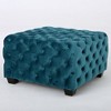 CAVINAS Modern Glam Velvet Ottoman Bench with Button-Tufted Diamond Stitch, Upholstered Ottoman Foot Rest, Work as End Table and Ottoman - 3 of 4