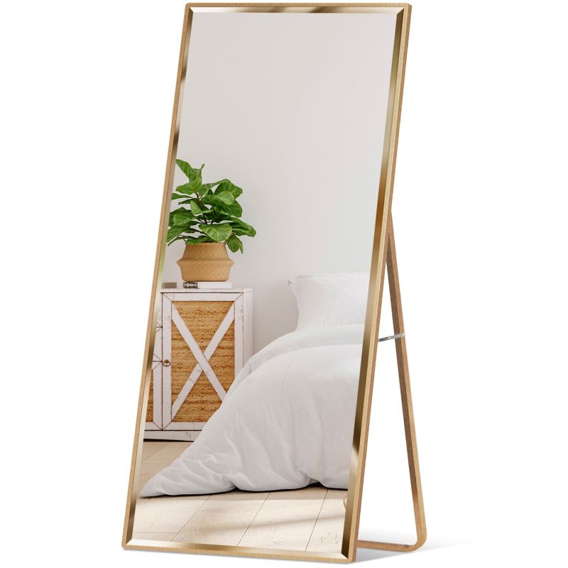 Best Choice Products 65x22in Full Length Mirror, Rectangular Beveled Wall Hanging & Leaning Floor Mirror, 1 of 12