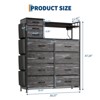 Dresser with Fabric Drawers, 8+3 Drawers for Storage Clothes, Sturdy Metal Frame, Wood Top, 4 Side Pockets, for Bedroom, Living Room, Hallway - 2 of 4