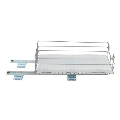 Household Essentials 12" Pantry Organizer Nickel: Steel Kitchen Cabinet Storage, 12"x15.94"x4.92", Spot Clean, Gray — фото 4