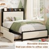 Twin Size Bed Frame with 2 Storage Drawers and Charging Station - 4 of 4