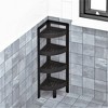 eHemco 4 Tier Bamboo Corner Storage Shelf, 31.5 Inches, Espresso - 2 of 4